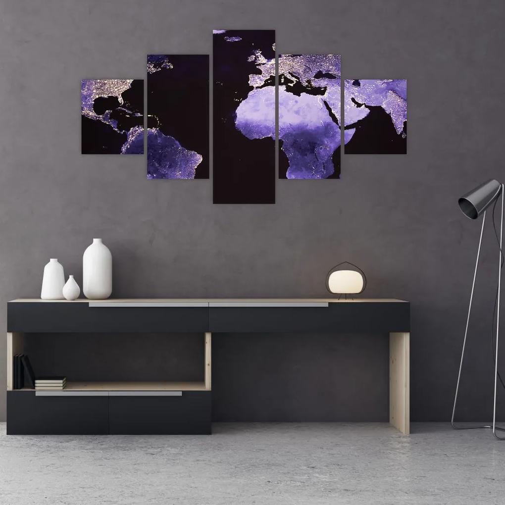 Tablou Pământului din Cosmos (125x70 cm), în 40 de alte dimensiuni noi