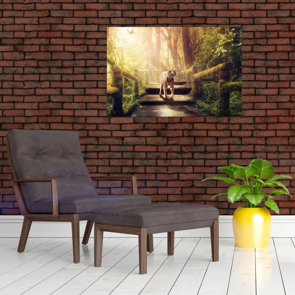 Tablou cu tigrul în djunglă (90x60 cm)