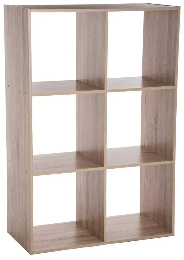 Etajera cu 6 compartimente 67.5x32x100.5 cm 5Five PAL Stejar