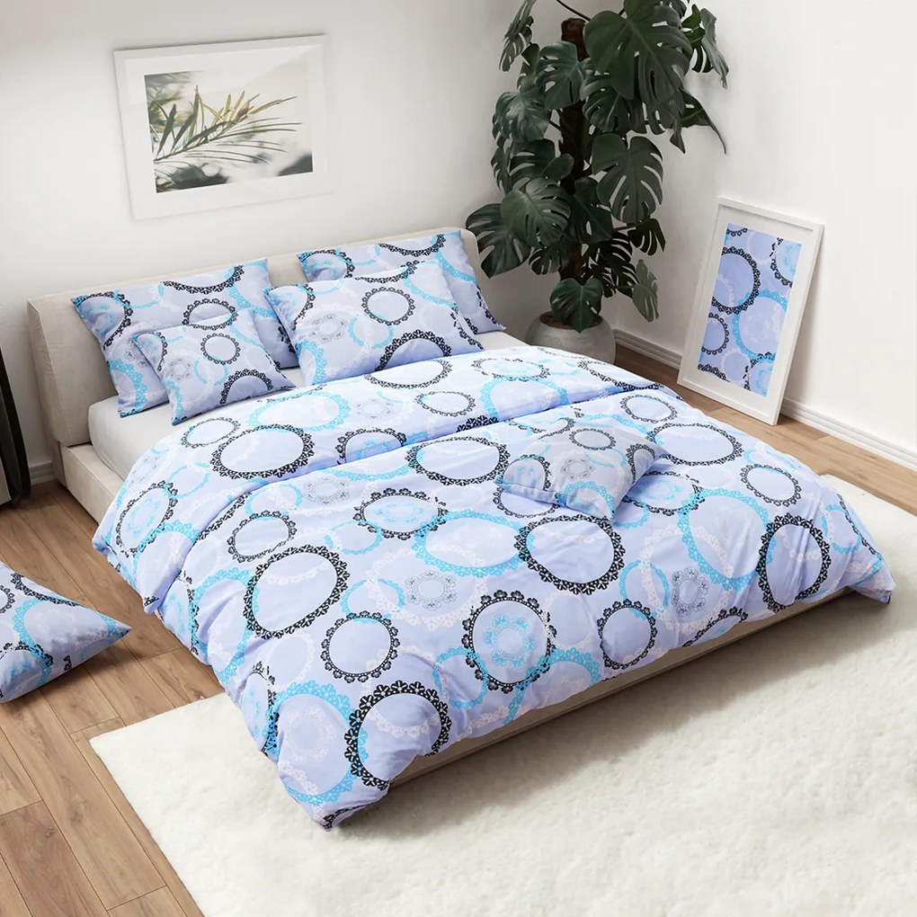 Lenjerie de pat din bumbac JULEN albastru deschis Dimensiune lenjerie de pat: 70 x 90 cm | 140 x 200 cm