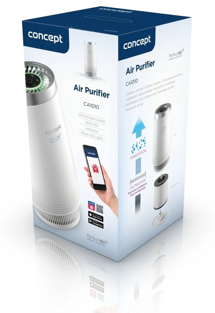 Purificator de aer Concept CA1010 Perfect Air Smart, alb