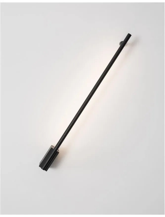 Aplica de perete LED design liniar GROPIUS negru, L-60cm, H-9cm