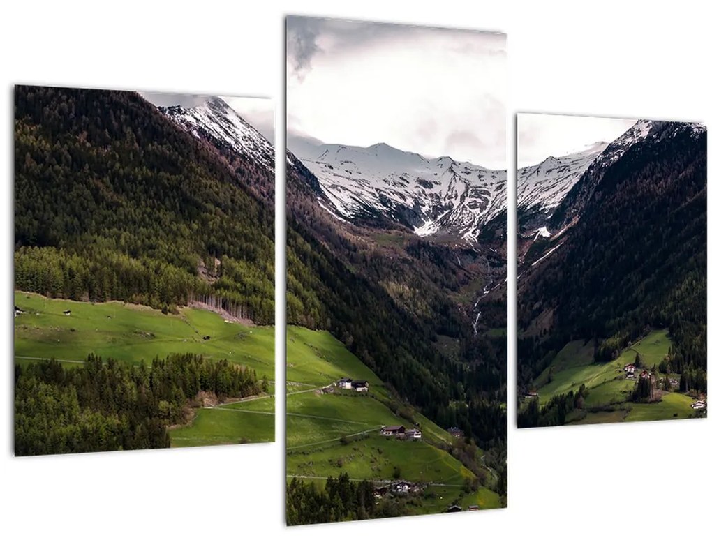 Tablou - Valea la poalele munților (90x60 cm)