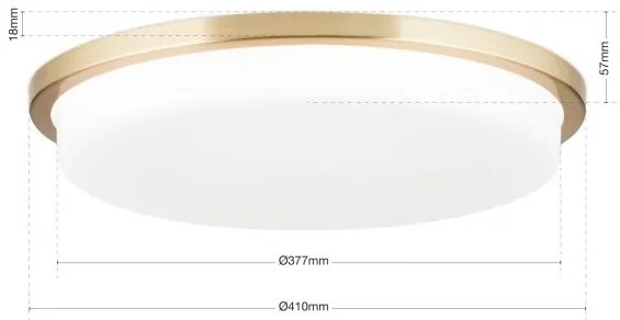 Plafoniera LED moderna LEROX 40cm alama mat