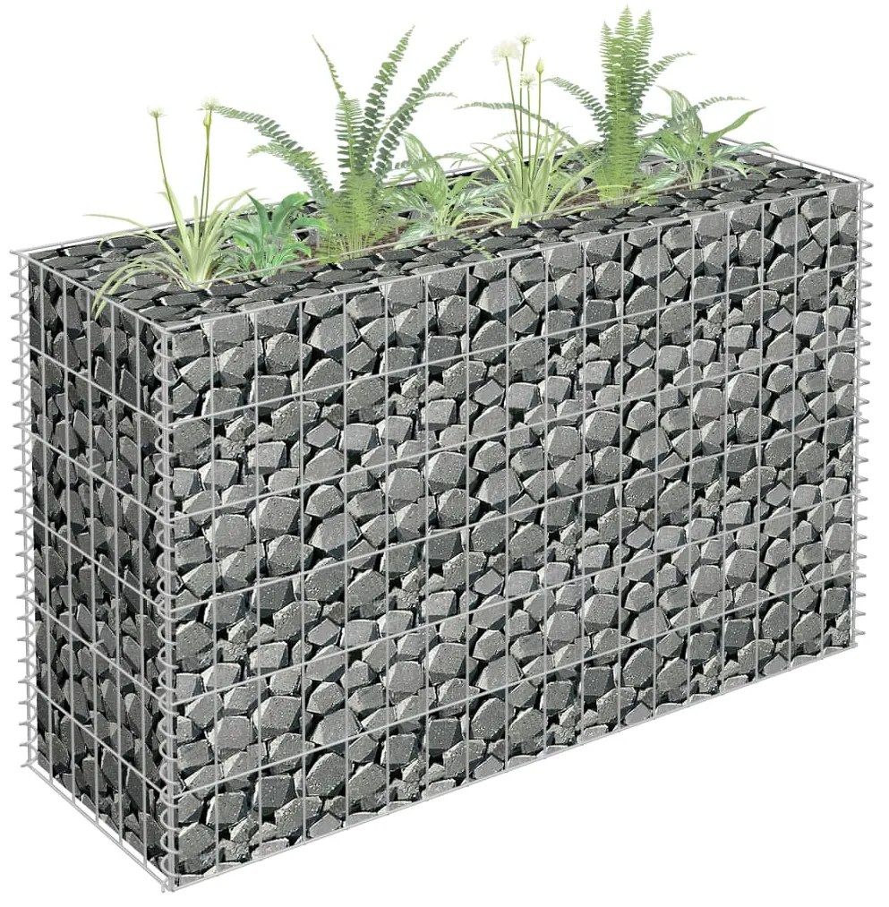 Strat inaltat gabion, 90 x 30 x 60 cm, otel galvanizat 1, 90 x 30 x 60 cm