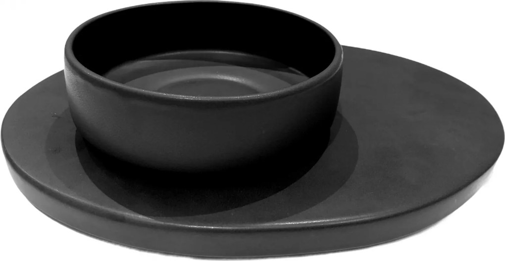 Set 3 Piese Sushi Vulcano (Platou, Farfurie, Bol)