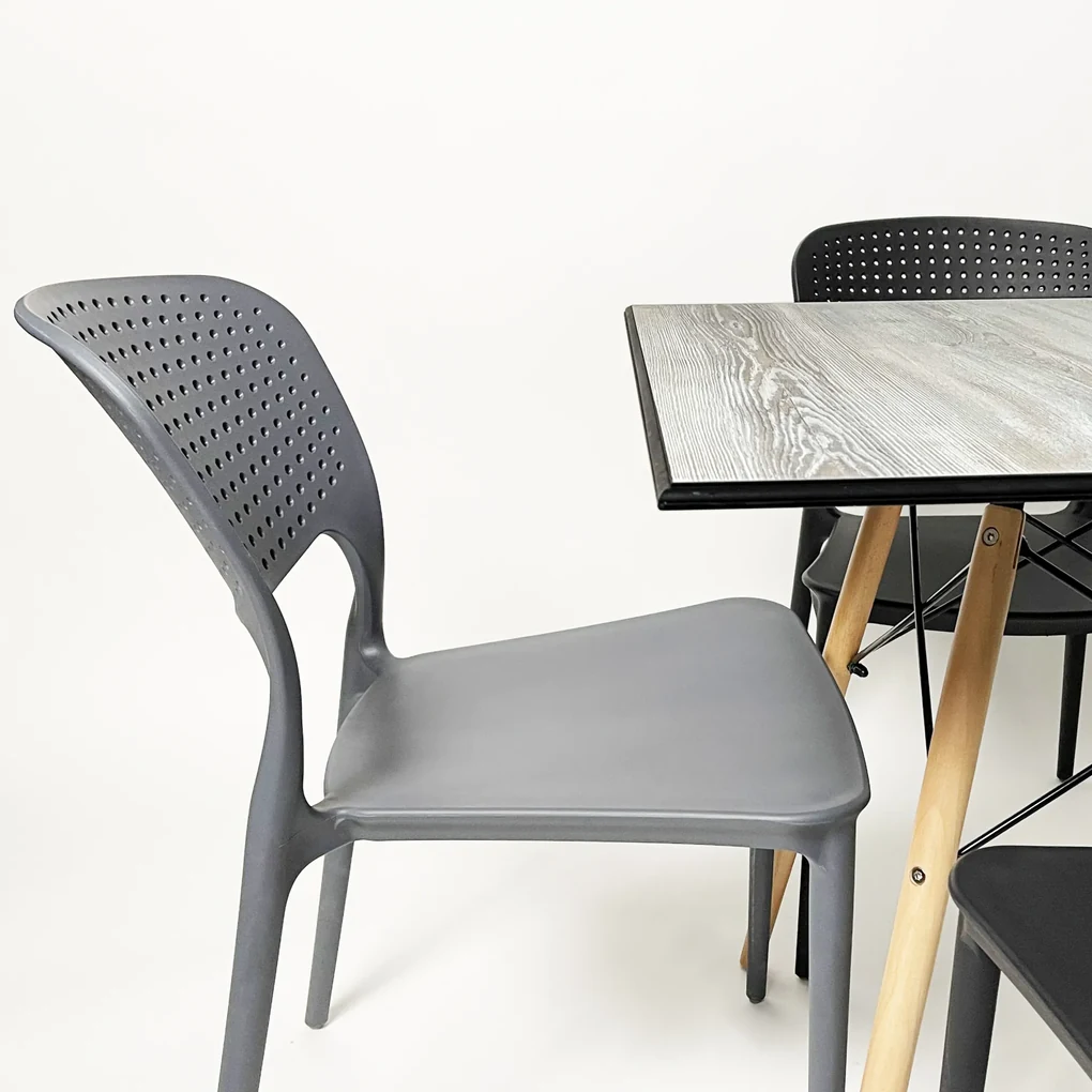 TODO Gri (grafit/antracit) cu pernă gri - SCAUN MODERN PENTRU BUCĂTĂRII, GRĂDINI, CAMERE DE CAFEA (FIXE)