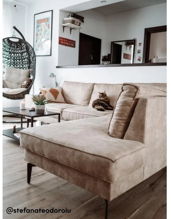 Coltar Culoare Maro Deschis, MICA Varianta de colt: Colt Stanga