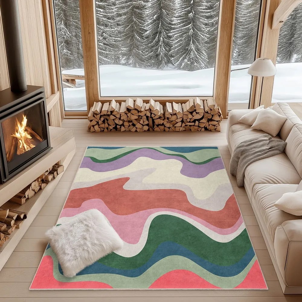 Covor tip traversă lavabil 80x200 cm Squiggly Breeze – Mila Home