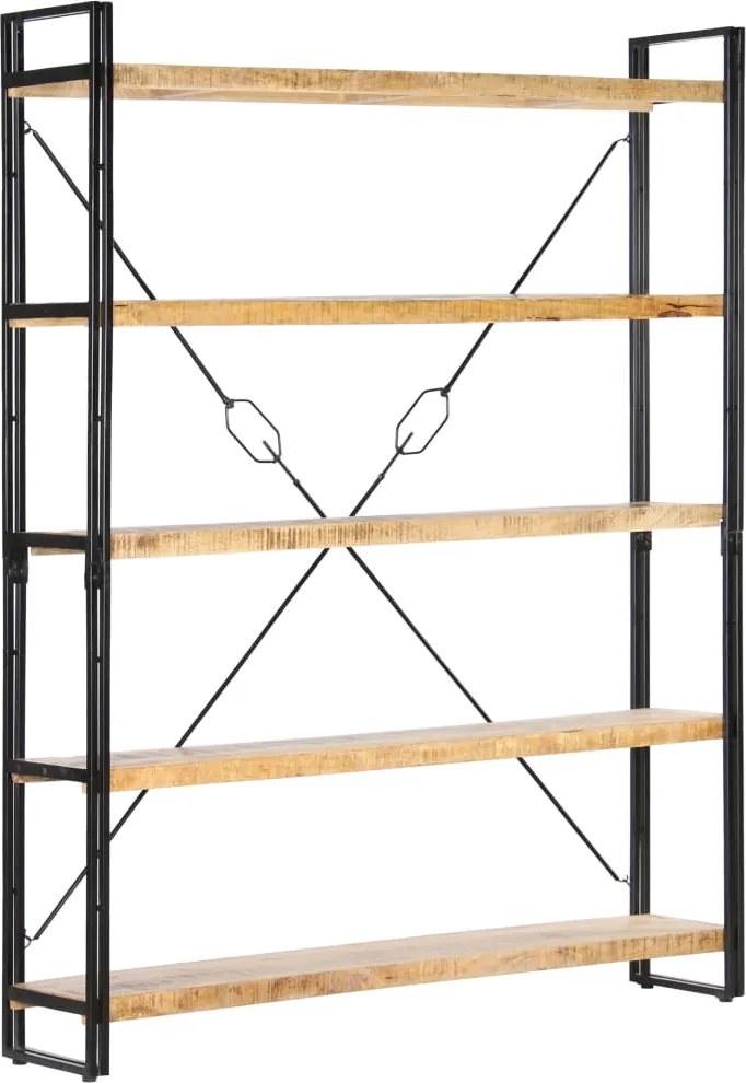 vidaXL Bibliotecă cu 5 rafturi, 140 x 30 x 180 cm, lemn masiv de mango
