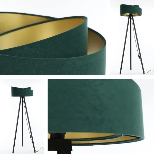 Lampă de podea GALAXY 1xE27/60W/230V verde/wenge