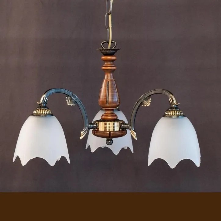 Lustra rustica suspendata cu 3 brate design italian 9942
