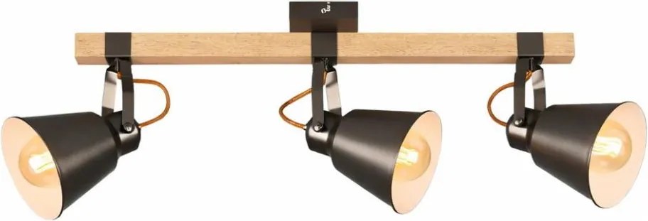 Lampă spot RETRO 3xE27/40W/230V maro