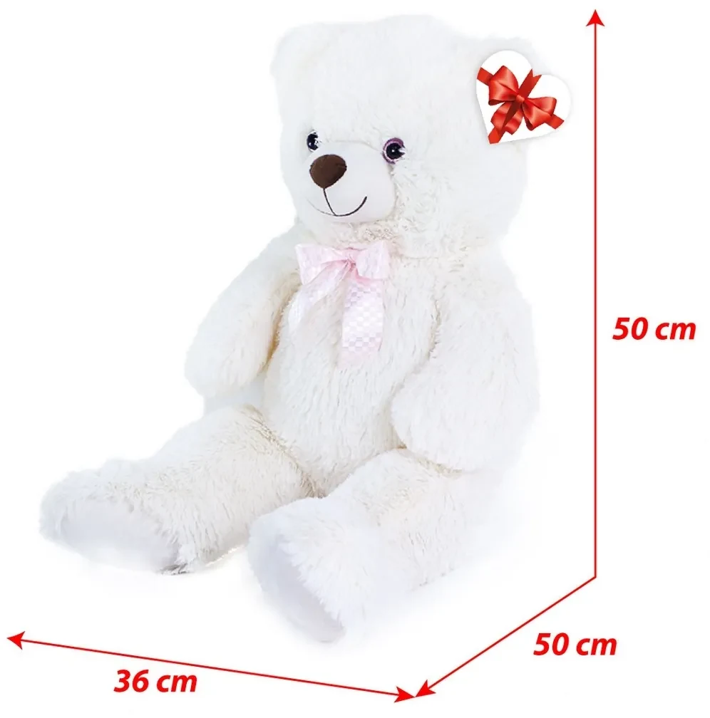 Urs mare de pluș Rappa Lily crem, 78 cm, cuetichetă
