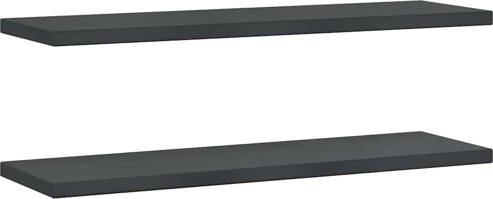 vidaXL Rafturi de perete 2 buc., 100x30x3 cm, negru oțel inoxidabil