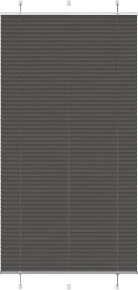 vidaXL Jaluzea plisată negru 105x200 cm Lățime țesătură 104,4 cm