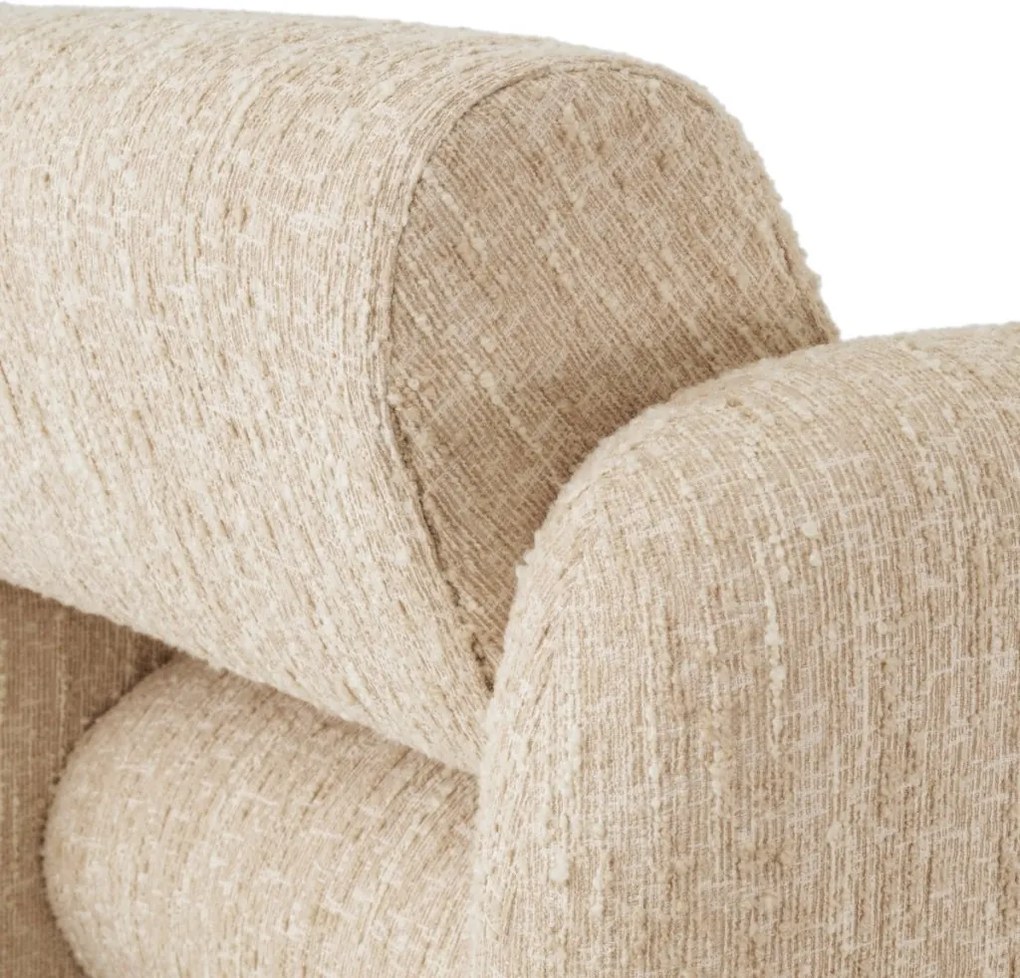 Fotoliu modern LUX Vesper, Boucle sonata cream