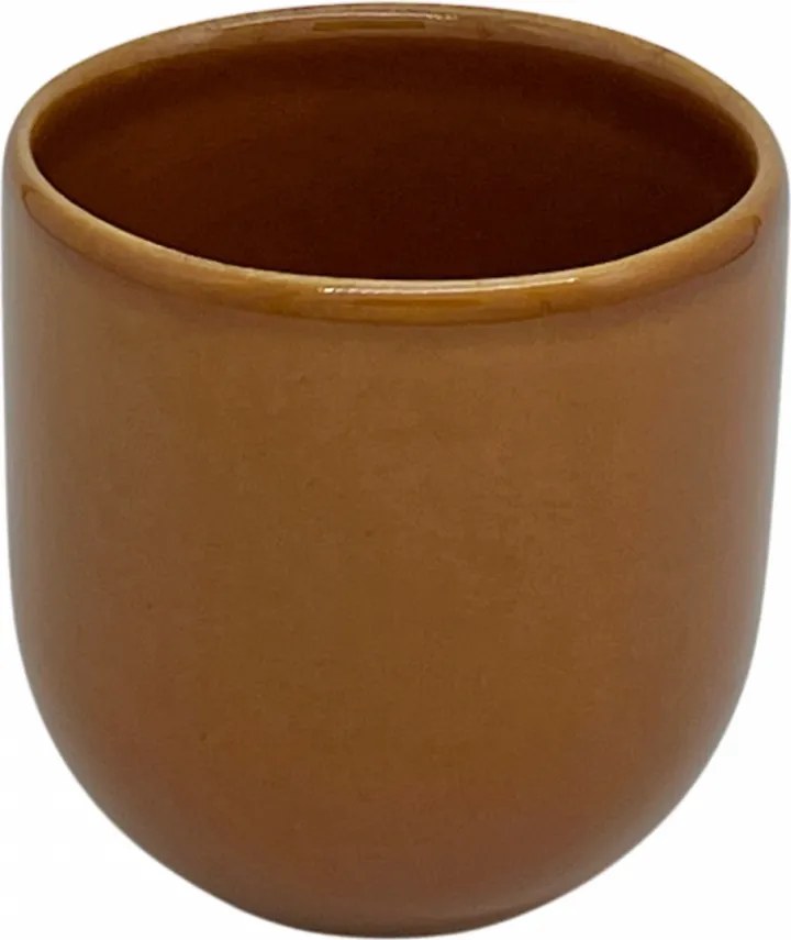 Pahar Cafea Novum Maro Teracota (Pantone Brown Leather, 250ml) Gresie Glazurata Manual