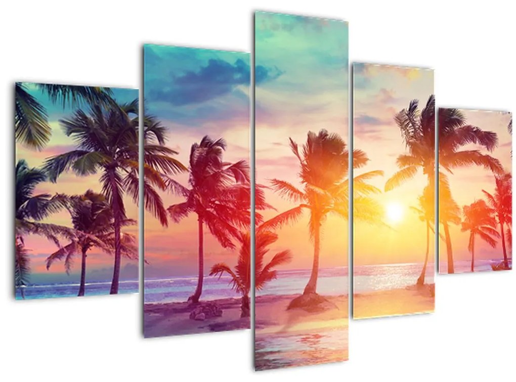 Tablou - Apus de soare tropical (150x105 cm)