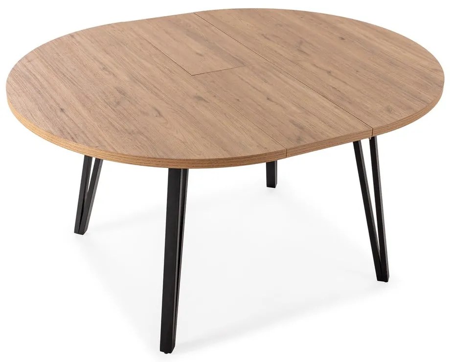 Masă de dining în culoare naturală rotundă extensibilă ø 120 cm Cleo – Marckeric