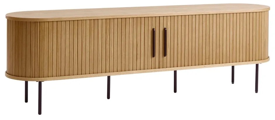 Comodă TV cu aspect de lemn de stejar 56x180 cm Nola – Unique Furniture