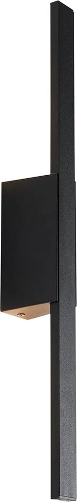 Aplică modernă de perete pentru exterior neagră incluzând LED IP54 - Jamal