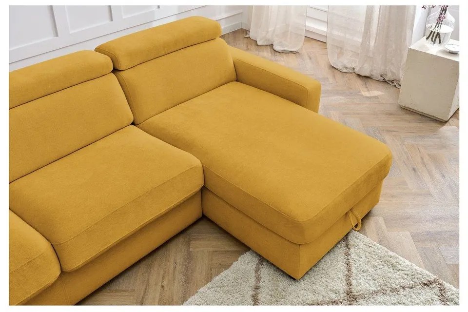 Colțar galben muștar extensibil (cu colț variabil) Monaco – Bobochic Paris