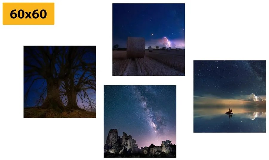 Set tablouri natura misterioasă de noapte
