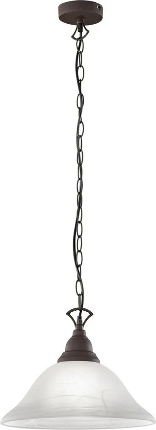 Lustră gri închis din metal cu abajur din sticlă ø 33,5 cm Country – Reality