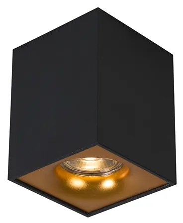 Spotlight modern negru cu auriu - Quba Delux