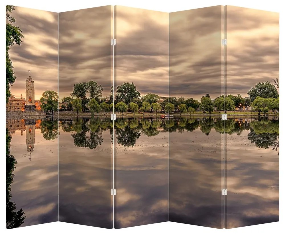 Paravan - Lac și copaci (210x170 cm)