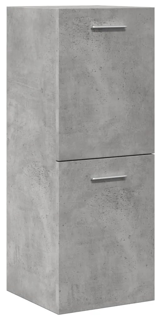vidaXL Dulap suspendat de baie, gri beton, 30x30x80 cm, lemn prelucrat