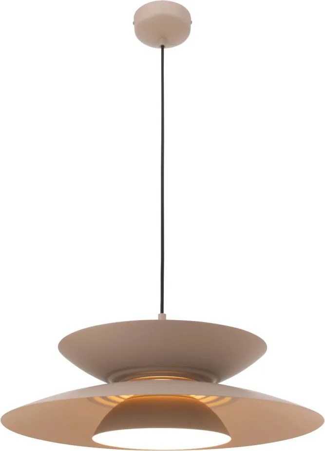 Lustra LED suspendata metal bej Mayumi
