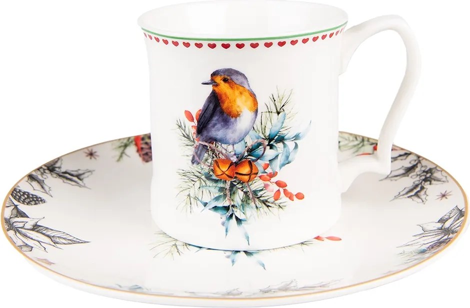Farfurie alba, din portelan, Ø20 cm, Bird