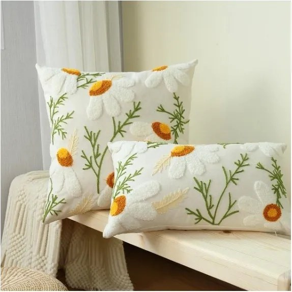 Husa de perna CHAMOMILE 45x45 cm, bej