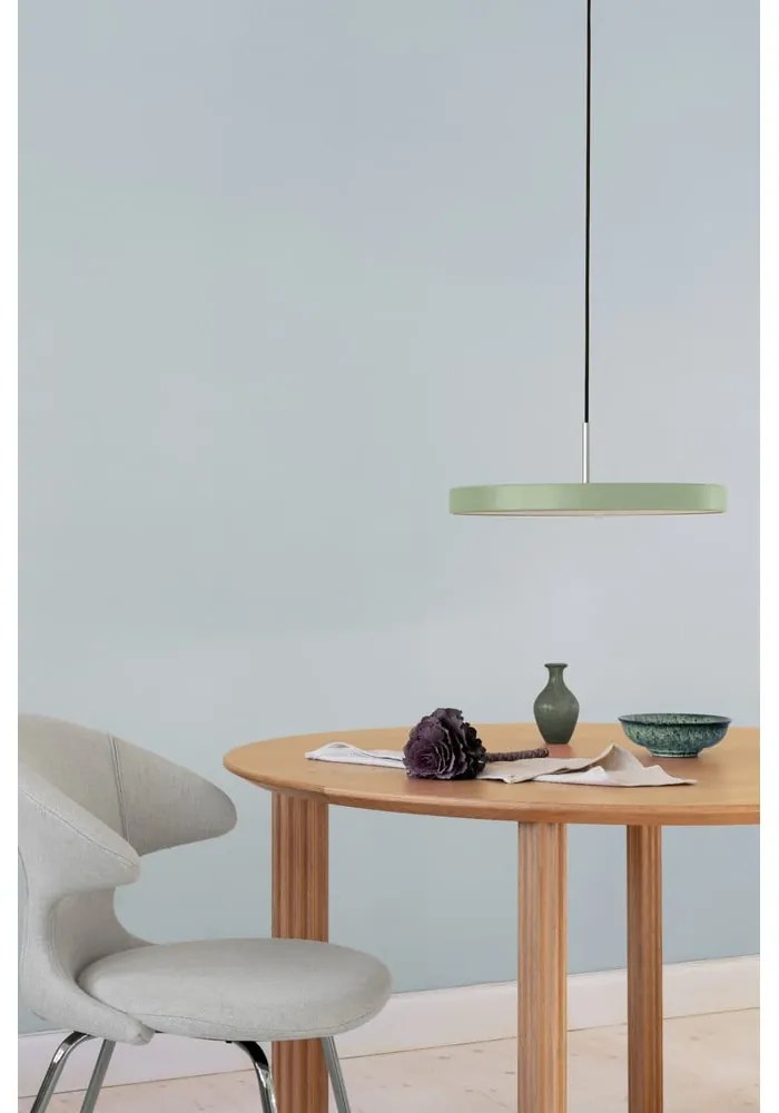 Lustră verde-deschis LED cu abajur din metal ø 43 cm Asteria Medium – UMAGE
