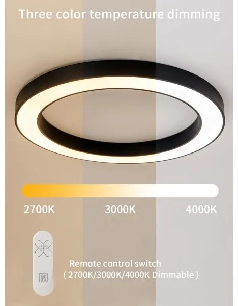 Plafonieră LED dimabilă PASTEL LED/68W/230V 95 cm negru Tuya Immax NEO 07210L + telecomandă
