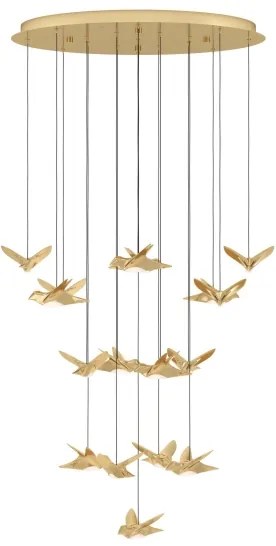 Lustră LED dimabilă pe cablu Eglo 390398 PARATEBUENO 17xLED/3W/230V auriu