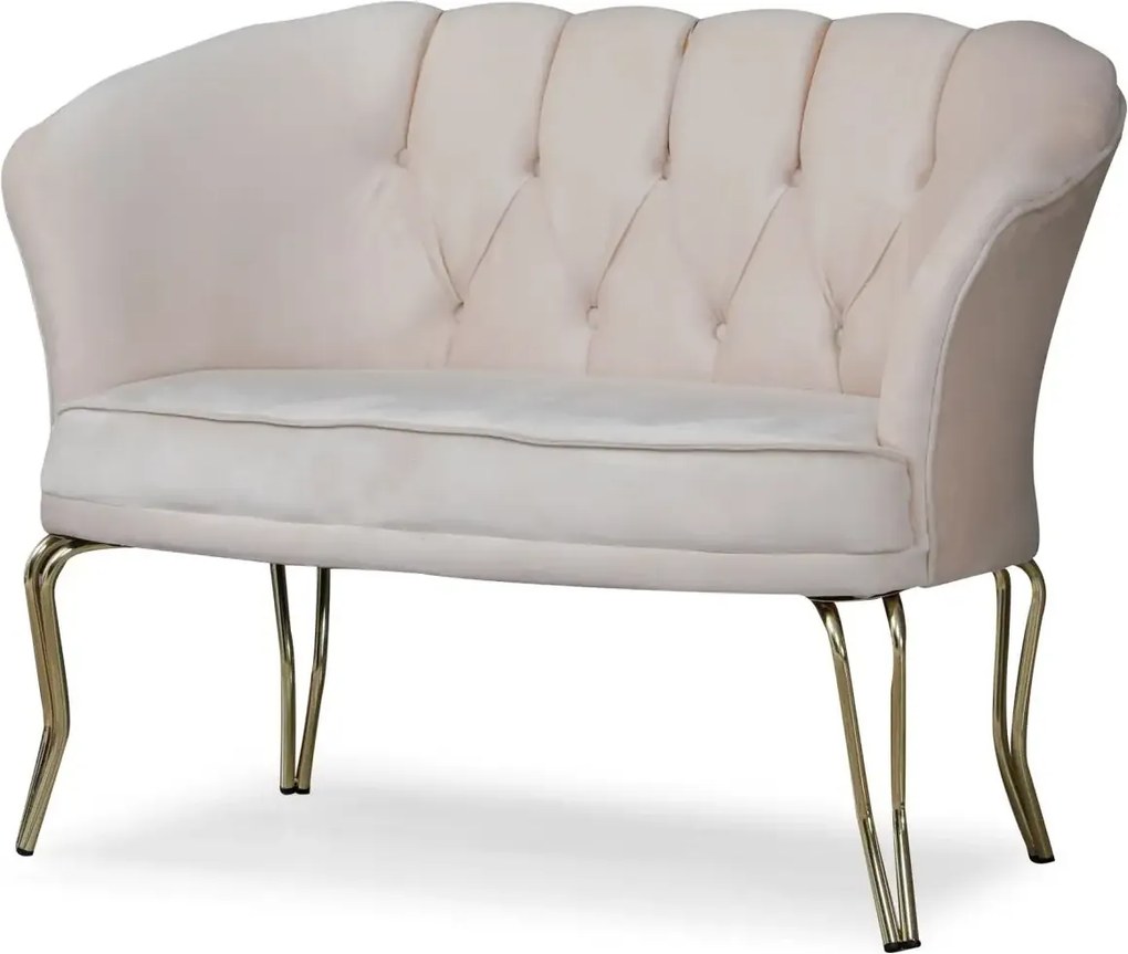 Set canapea Viena 2+1+1Homs textil bej-auriu,30703