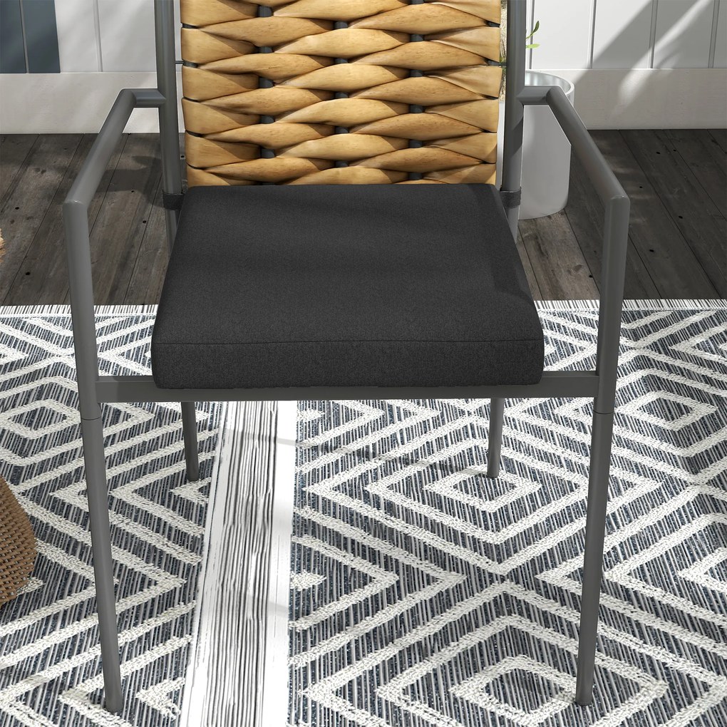 Outsunny scaune de grădină, scaune de exterior și terasă, rezistente la intemperii, design modern, 57x58x87 cm | Aosom Romania