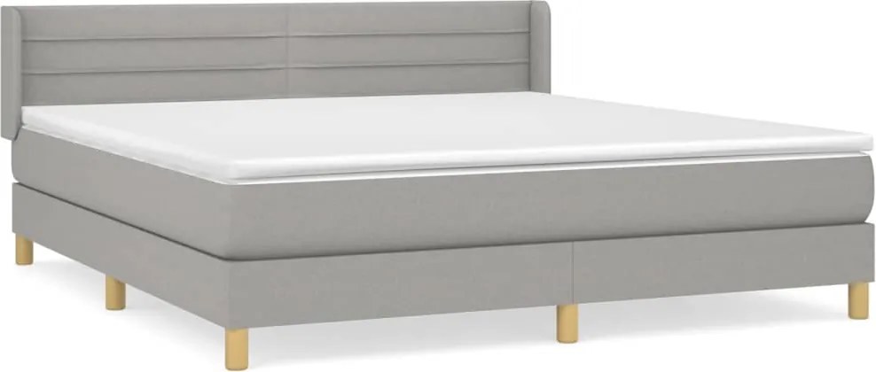 vidaXL Pat continental, gri deschis, 180x200 cm, material textil