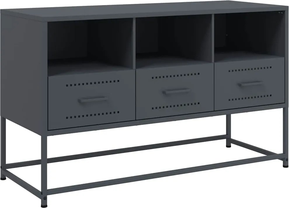 vidaXL Dulap TV, antracit, 100,5x39x60,5 cm, oțel