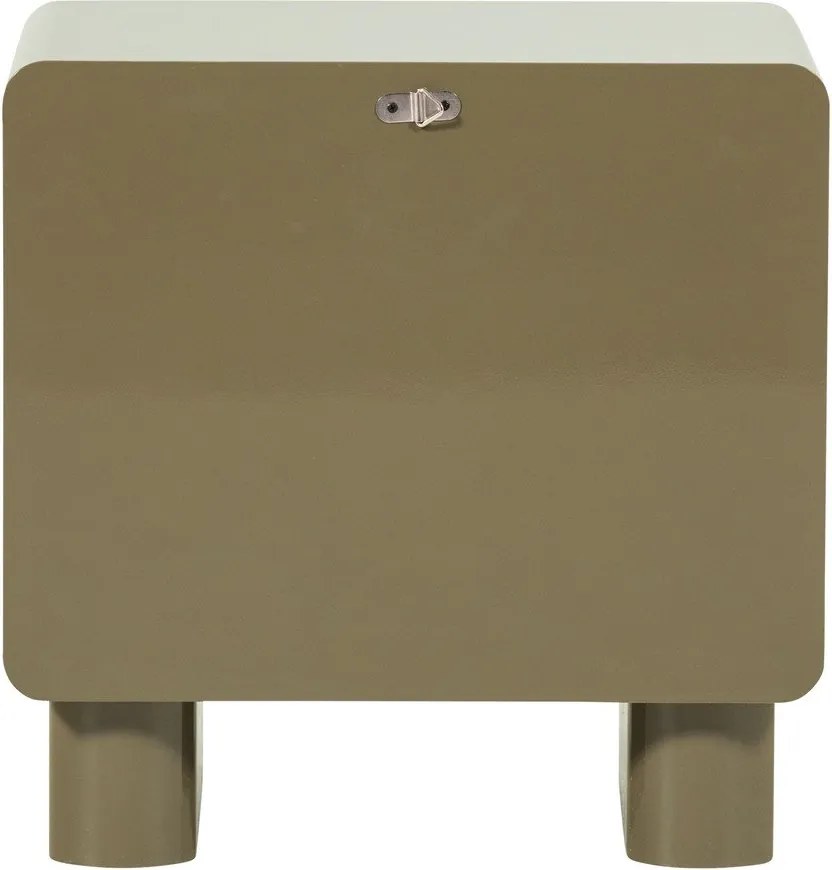 Noptieră verde cu aspect lucios Lustra – WOOOD