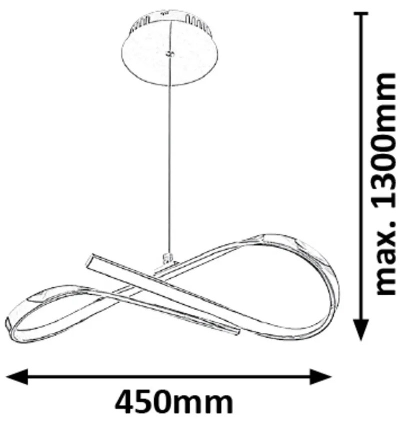 Lustra suspendata LED metal cromat Aniela 2188 RX