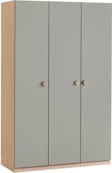 Dulap 3 usi, mobilier modern pentru camera copii, 124x54x198 cm, Colectia Mono