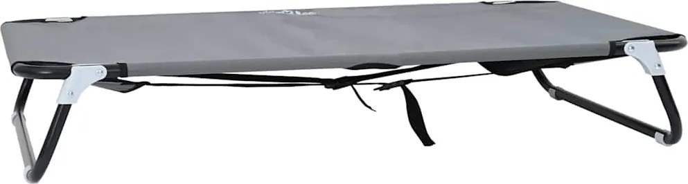 vidaXL Pat pentru câini Manual Gri deschis 90 x 55 x 18 cm Oțel