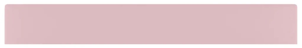 Chiuveta baie lux orificiu robinet roz mat 60x46 cm ceramica matte pink