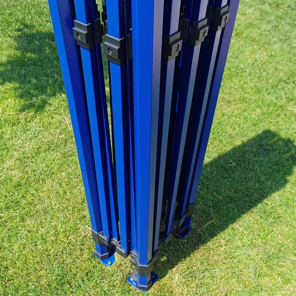 Stan expozițional 3x4,5m (oțel de 45mm) | Montare rapidă, durată lungă de viață - fara 3 pereti - Verde