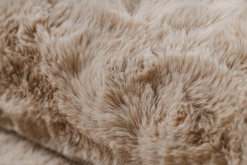 Covor lavabil modern SHAPE 3150 Fluture shaggy - bej, antiderapant