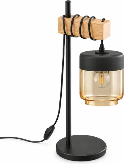 BRILAGI - Lampă de masă NUBILA 1xE27/40W/230V maro/negru/bej fumuriu
